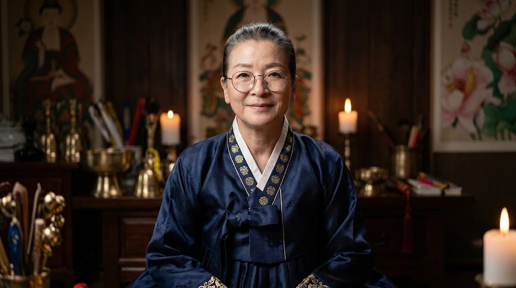 慶尚北道 浦項 占いの館 初心堂 神堂の様子